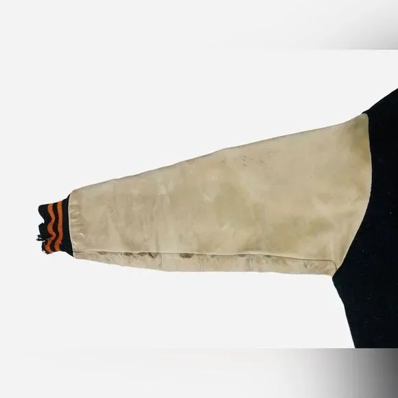 Vintage 50s Fox River Gloves Garment Co. Leather Letterman’s Varsity Jacket Coat - Picture 12 of 15